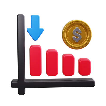 Perda financeira  3D Icon