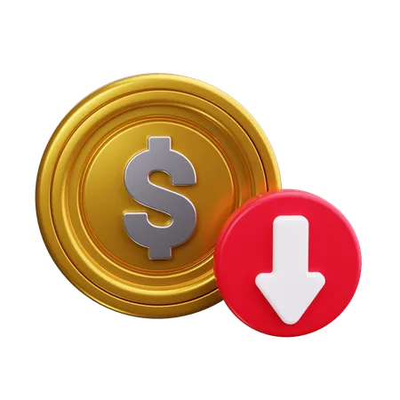 Perda financeira  3D Icon