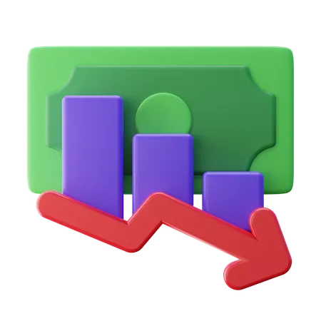 Perda financeira  3D Icon