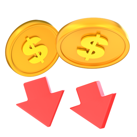 Perda financeira  3D Icon