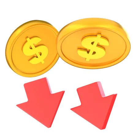 Perda financeira  3D Icon