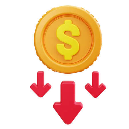 Perda financeira  3D Icon