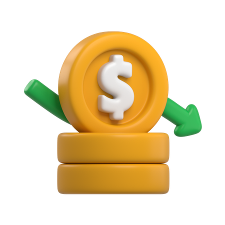 Perda financeira  3D Icon