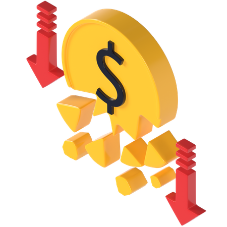 Perda financeira  3D Icon