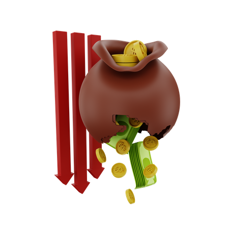 Perda financeira  3D Illustration