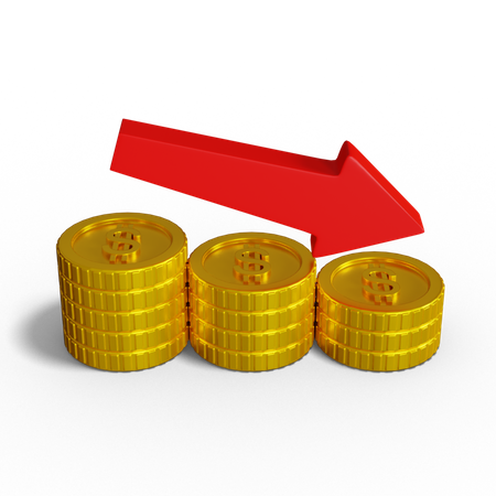 Perda financeira  3D Illustration