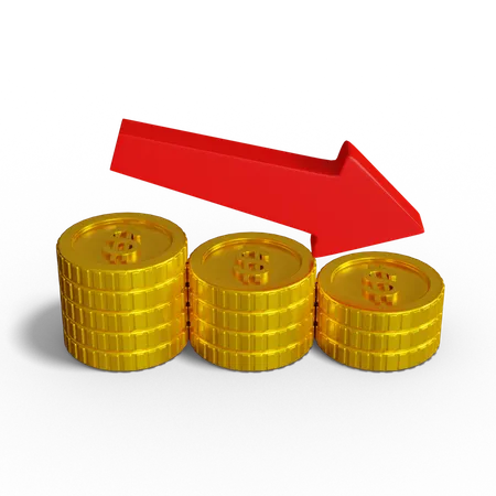 Perda financeira  3D Illustration