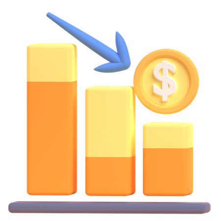 Perda financeira  3D Illustration