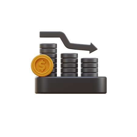 Perda financeira  3D Illustration