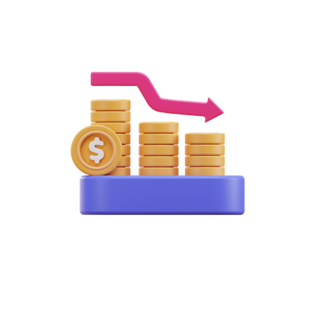 Perda financeira  3D Illustration