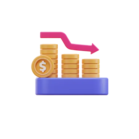 Perda financeira  3D Illustration