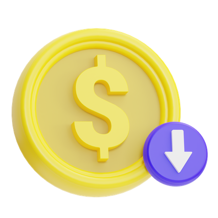 Perda financeira  3D Icon