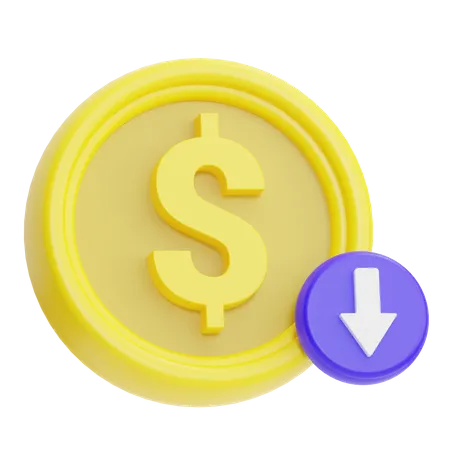 Perda financeira  3D Icon