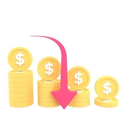 Perda financeira  3D Icon