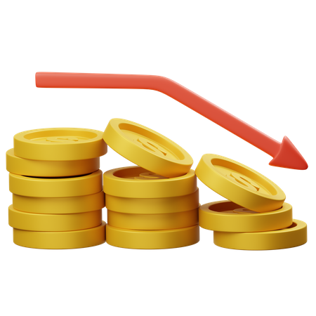 Perda financeira  3D Icon