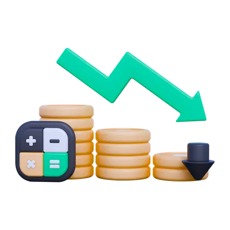 Perda financeira  3D Icon