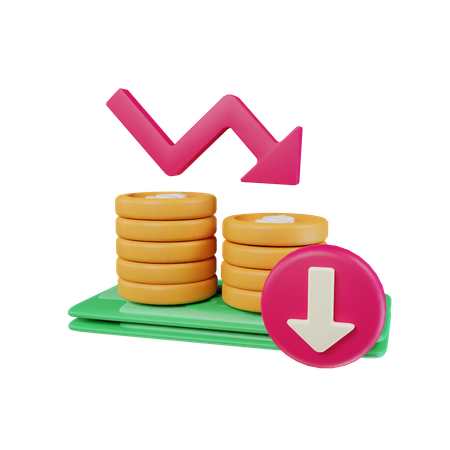 Perda financeira  3D Icon