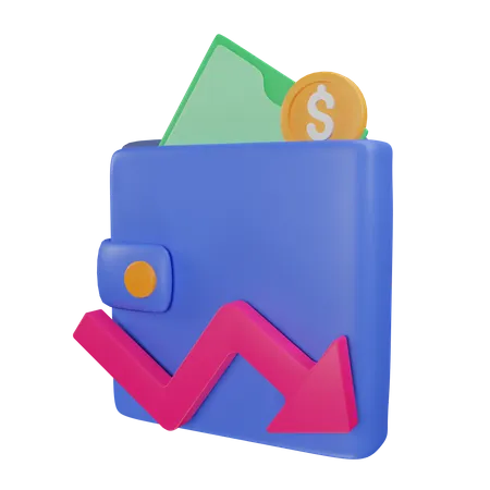 Perda financeira  3D Icon