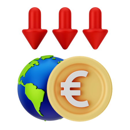Perda global  3D Icon