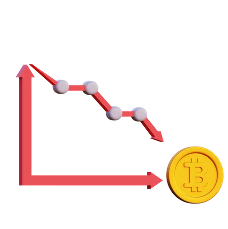 Pérdida de bitcoins  3D Icon