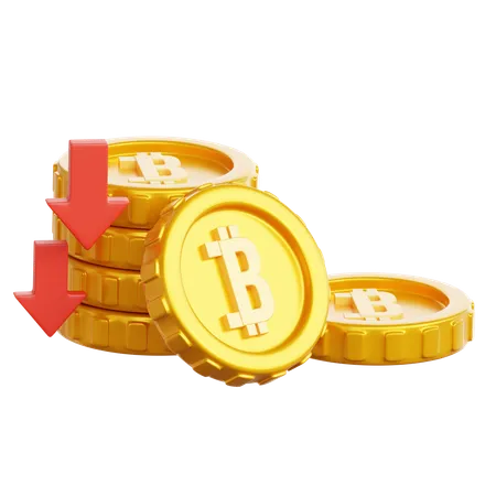 Pérdida de bitcoins  3D Icon