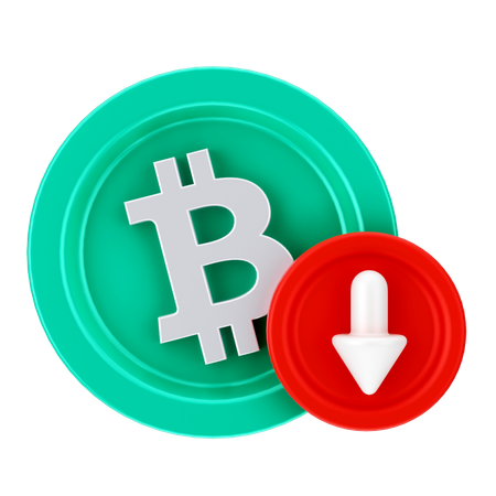 Pérdida de bitcoins  3D Icon