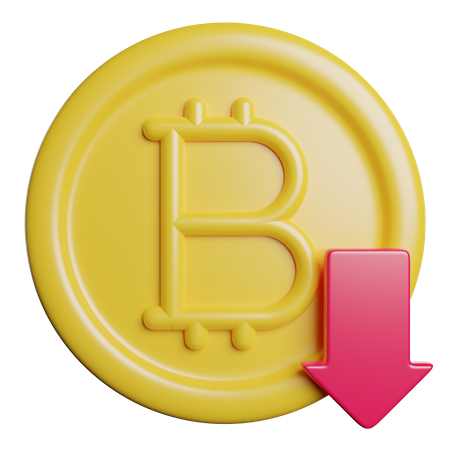 Pérdida de bitcoins  3D Icon