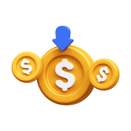 Pérdida de dinero  3D Icon