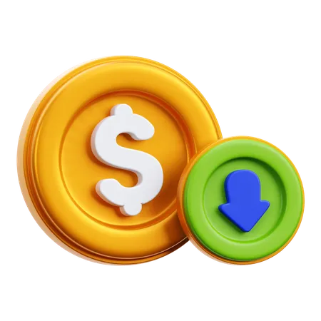 Pérdida de dinero  3D Icon