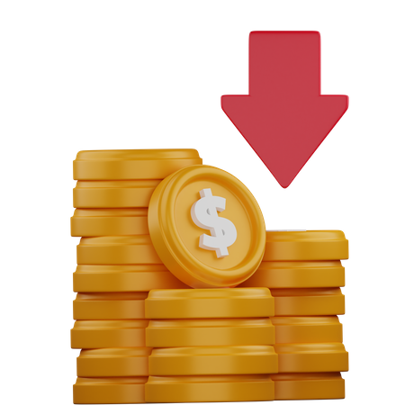 Pérdida de dinero  3D Icon