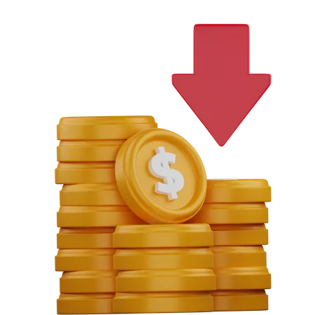 Pérdida de dinero  3D Icon