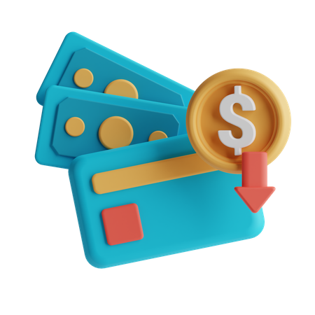 Pérdida de dinero  3D Icon