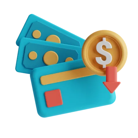 Pérdida de dinero  3D Icon