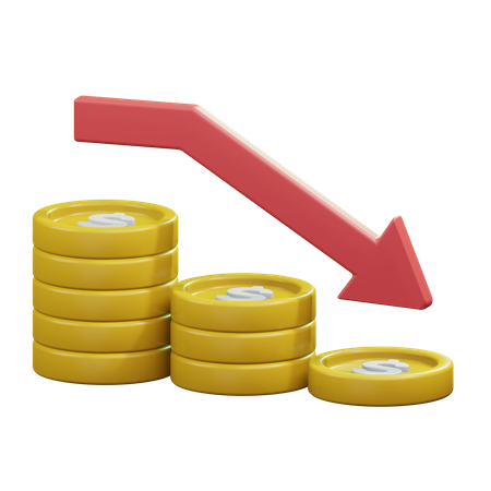 Pérdida de dinero  3D Icon