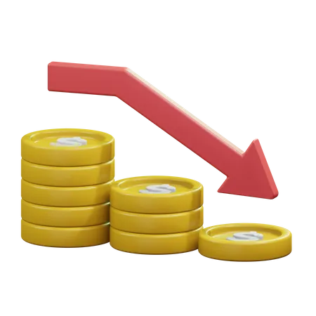 Pérdida de dinero  3D Icon