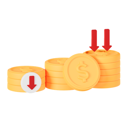 Pérdida de dinero  3D Icon