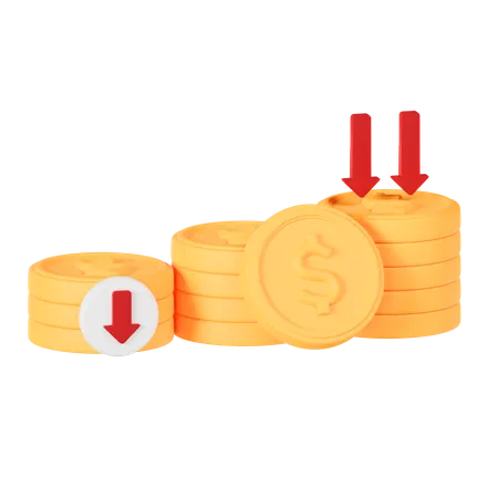 Pérdida de dinero  3D Icon