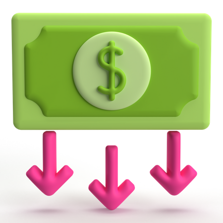 Pérdida de dinero  3D Icon