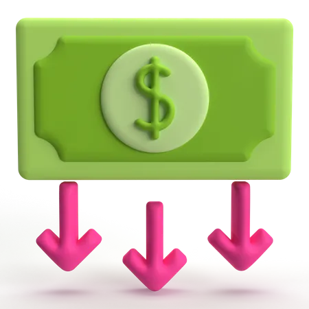 Pérdida de dinero  3D Icon