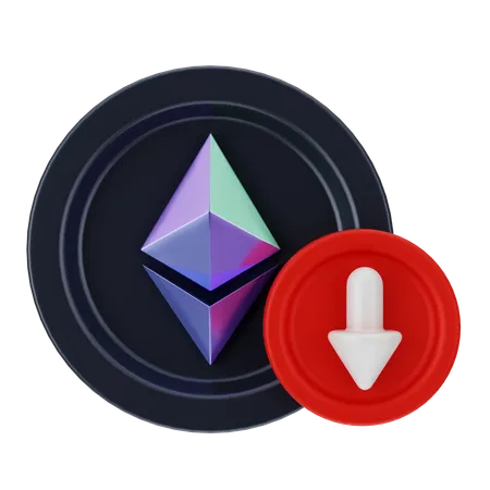 Pérdida de ethereum  3D Icon