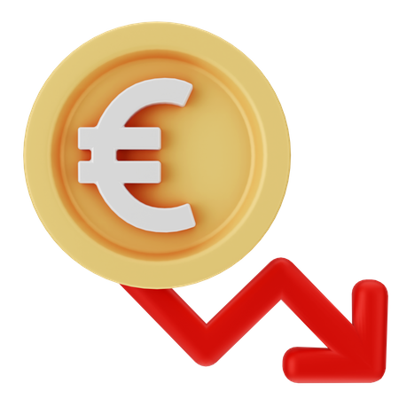 Pérdida del euro  3D Icon