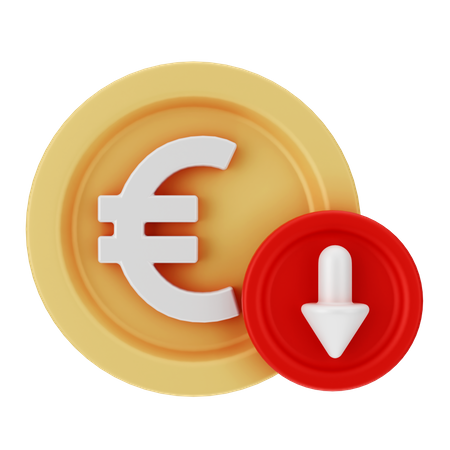 Pérdida del euro  3D Icon