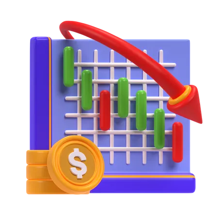 Perdidas financieras  3D Icon