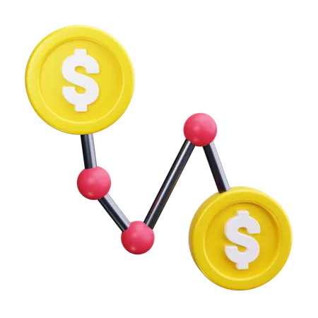 Perdidas financieras  3D Icon