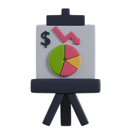 Perdidas financieras  3D Icon