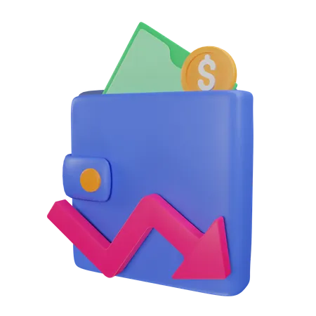 Perdidas financieras  3D Icon