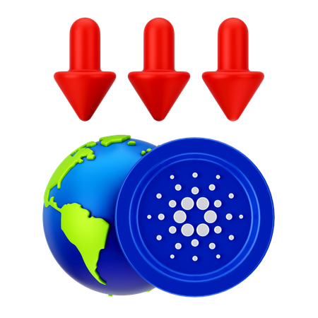 Pérdida global de Cardano  3D Icon