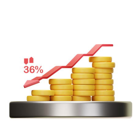 Pérdida de beneficios  3D Icon