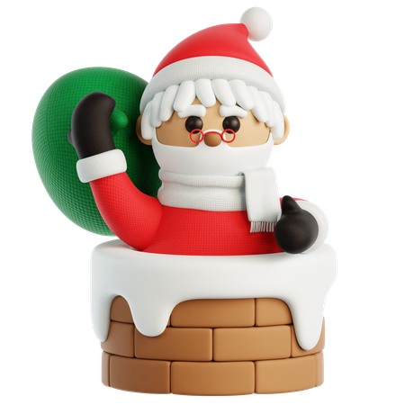 Le père Noël  3D Icon