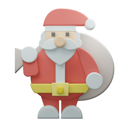 Le père Noël  3D Illustration